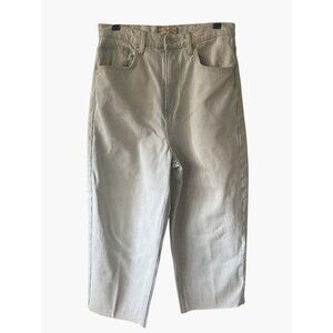 We The Free People Light Wash Raw Hem Straight Leg Ankle Jeans Womens Sz 28